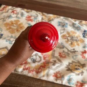 Red ceramic salt grinder